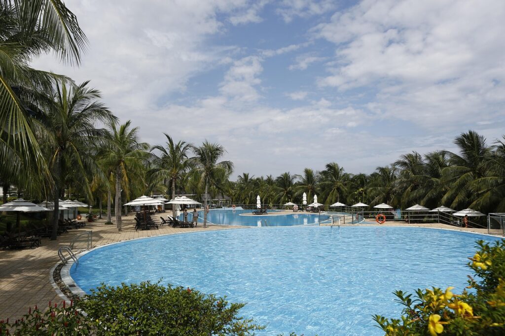 sun spa resort, swimming pool, vietnam, landscape, blue spa, swimming pool, swimming pool, swimming pool, swimming pool, swimming pool
